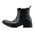 HANQIAORIJI Leather Pointed-Toe Chelsea Boot