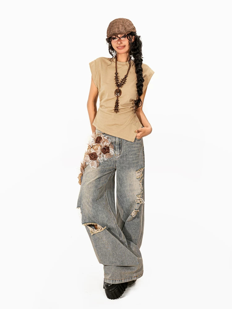 Arielink Irregular Vest Sleeveless Tee