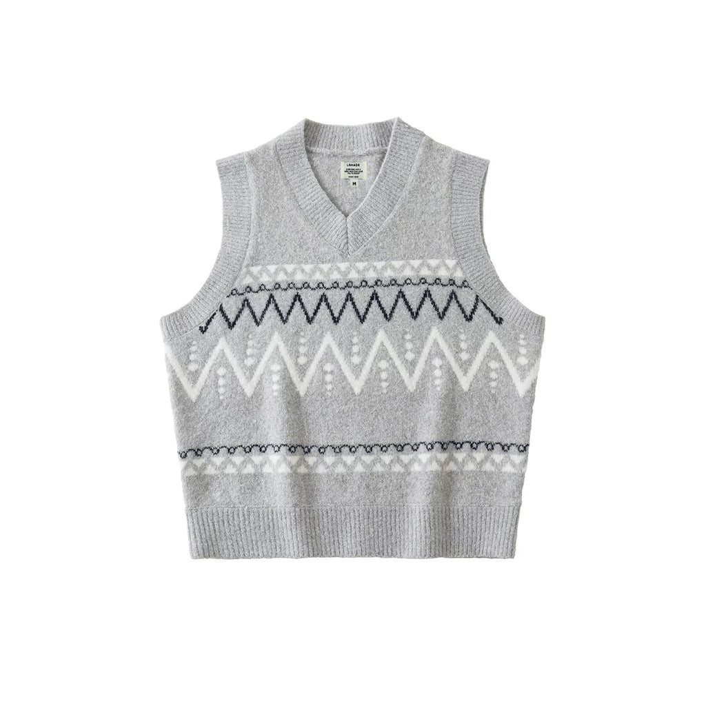 LR MADE Fair Isle Wool Blend Knit Vest
