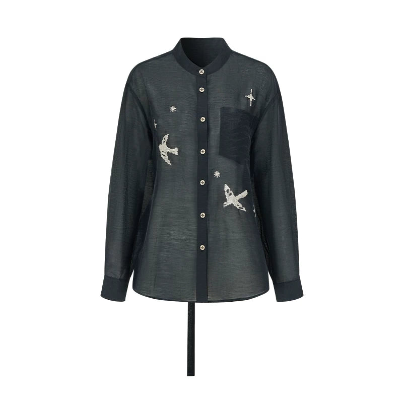 AnnoMundi Genesis Sheer Breathable Linen Oversized Shirt