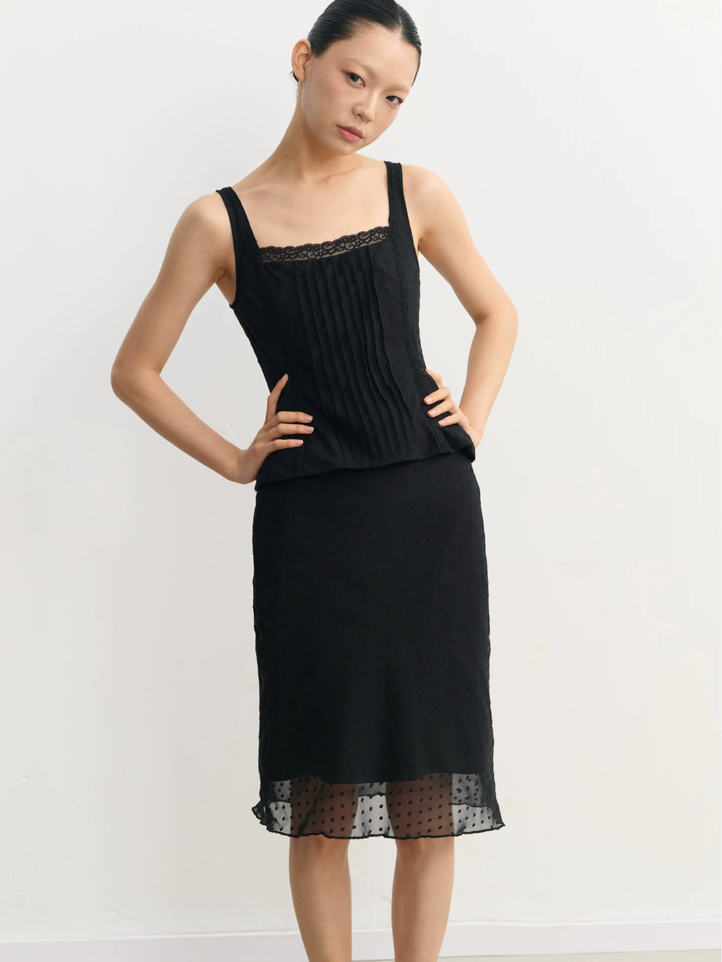 LINY LIBERTY Vintage Polka Dot Sling Vest Set