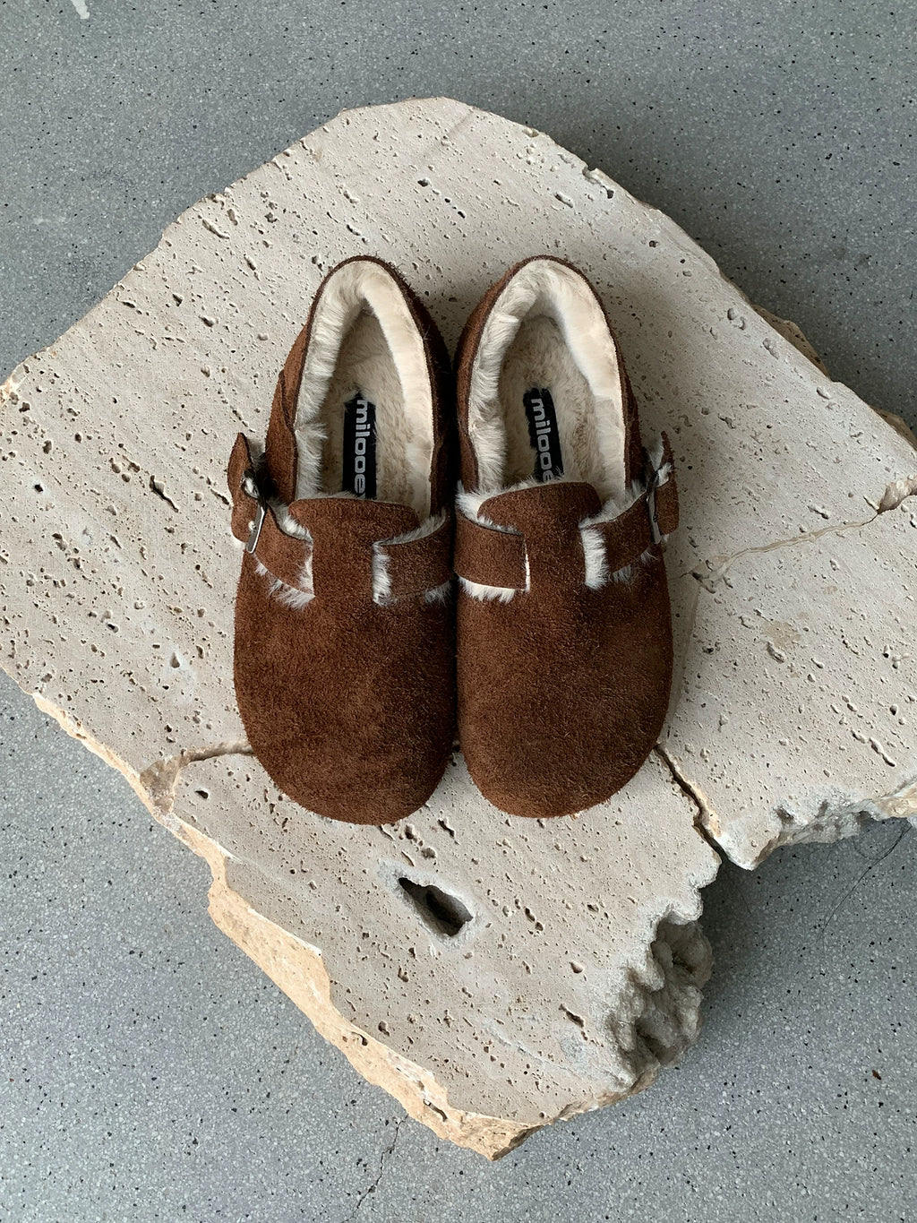 MILOOEY Fur-Lined Sheepskin Slip-On Loafers