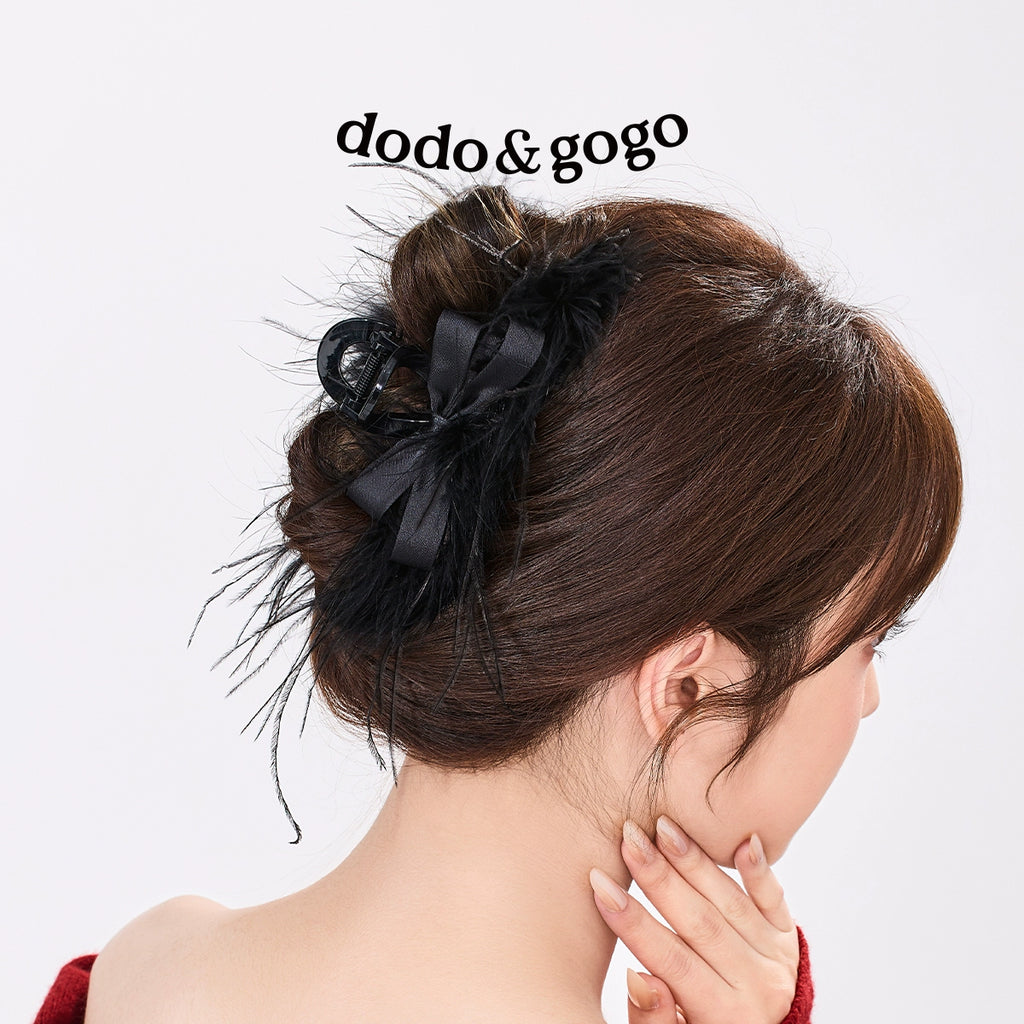 DODOGOGO Feather Bow Clip