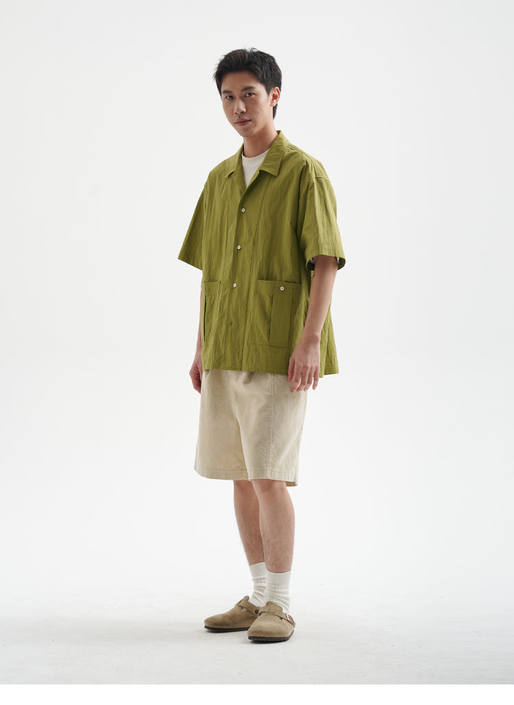BUTTBILL 25SS Japanese Vintage Tooling Short Sleeve Shirt
