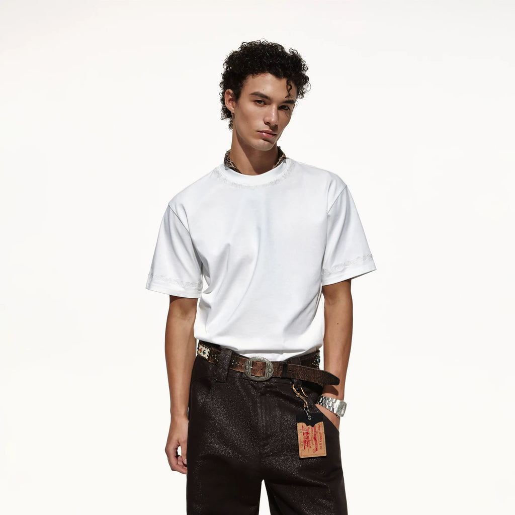 OPENFLY Embroidered Collar 260g Breathable Loose Tee