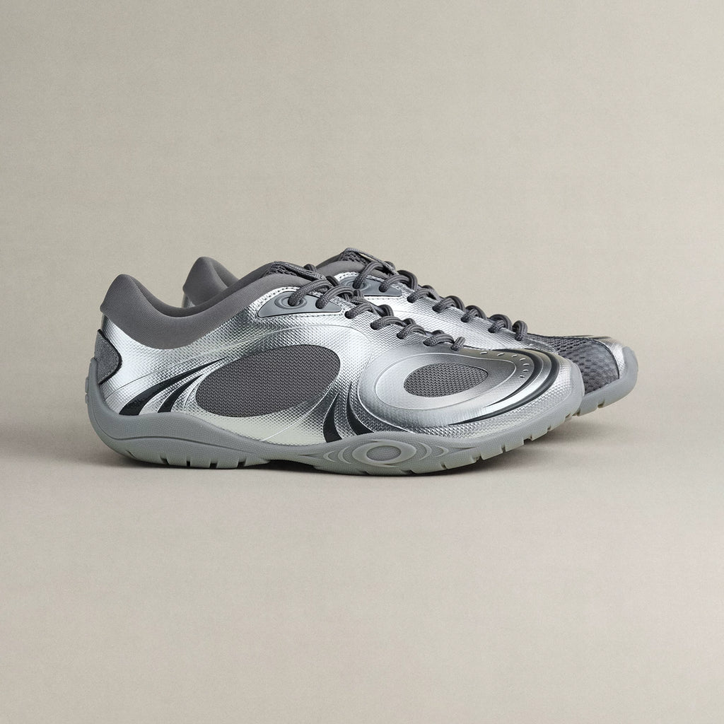 OLD ORDER Shiny Silver Breathable Running Shoe