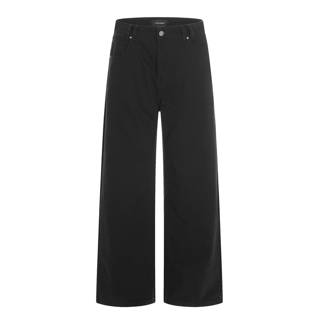 11KN Multi-Pocket High-Waist Straight-Leg Work Pants