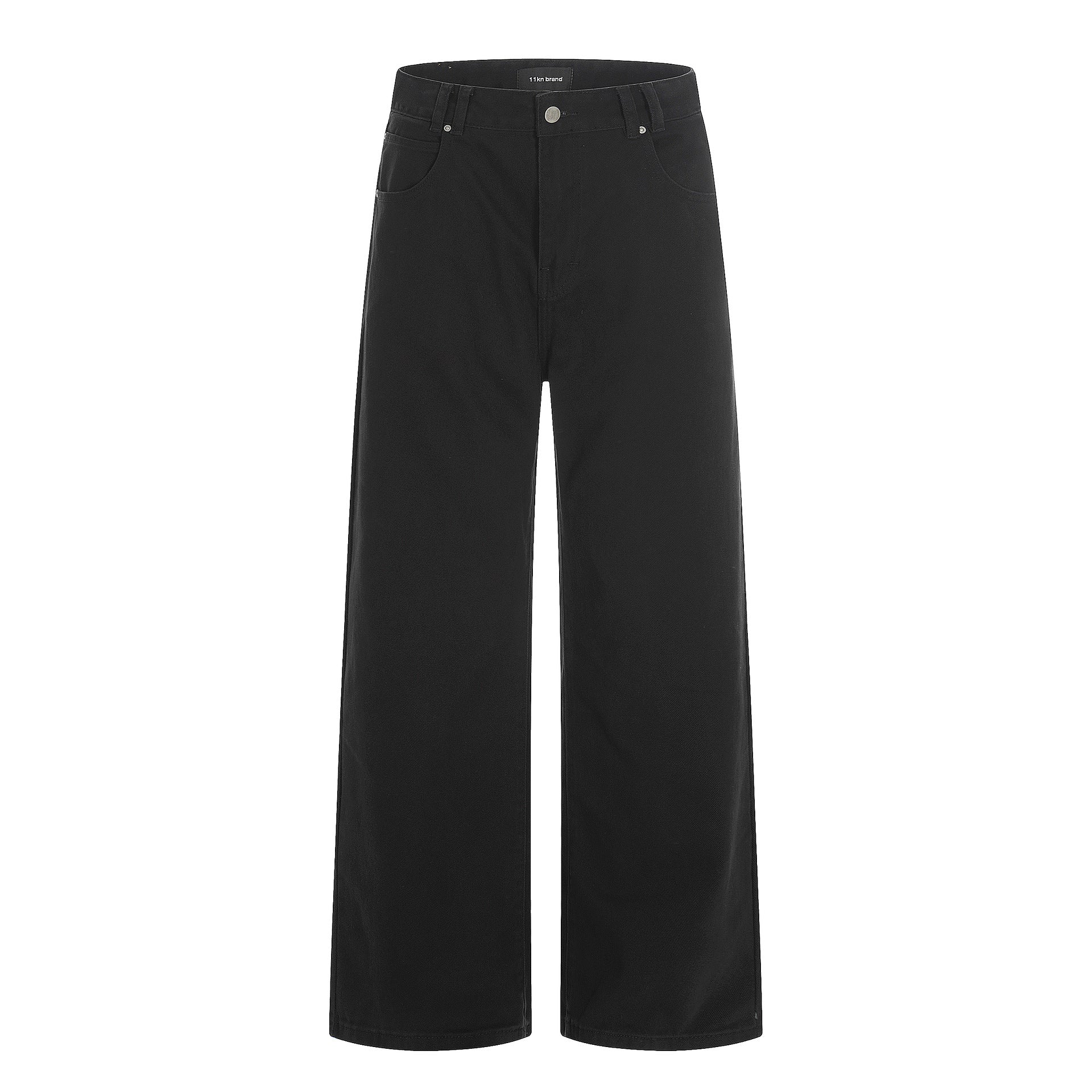 11KN Multi-Pocket High-Waist Straight-Leg Work Pants