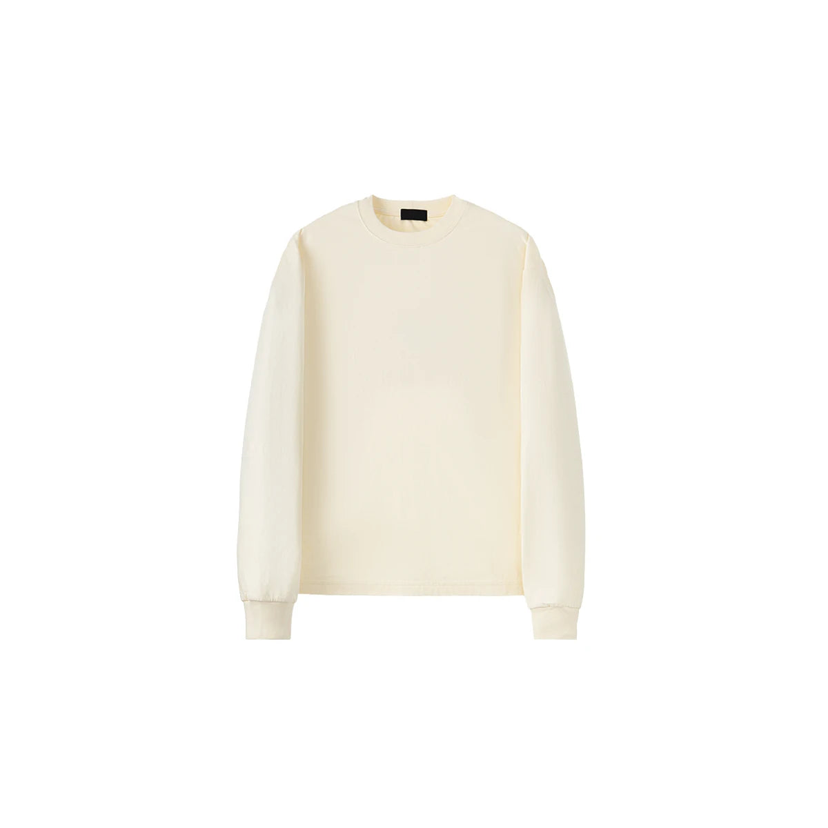 PLUS NO LOGO Brushed Cotton Cropped Long-Sleeve Tee