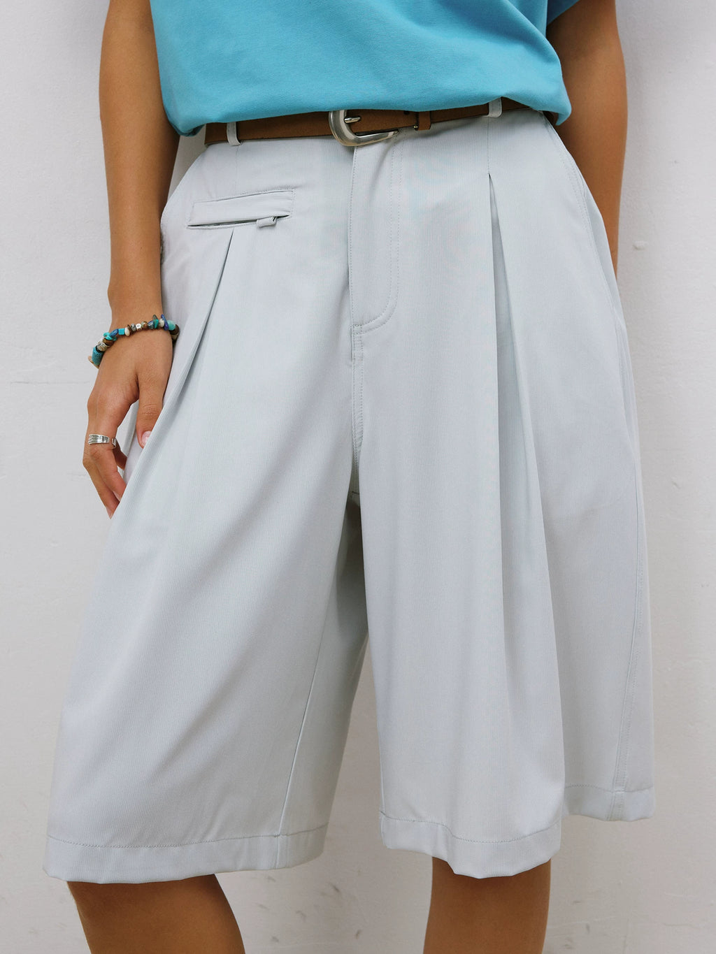 LR MADE 26SS 180G Cool-Touch Pleated Shorts