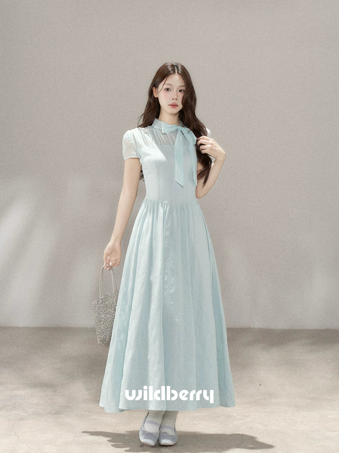 Wildberry French-Style Fitted Waist A-Line Dress