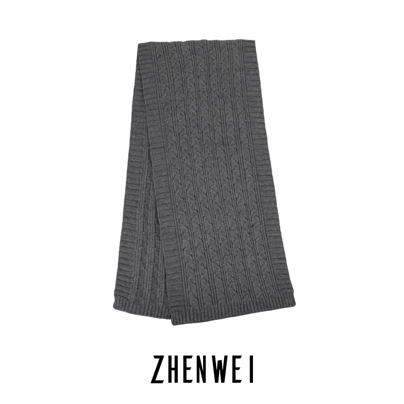 ZHENWEI Premium Coarse Knitted Scarf