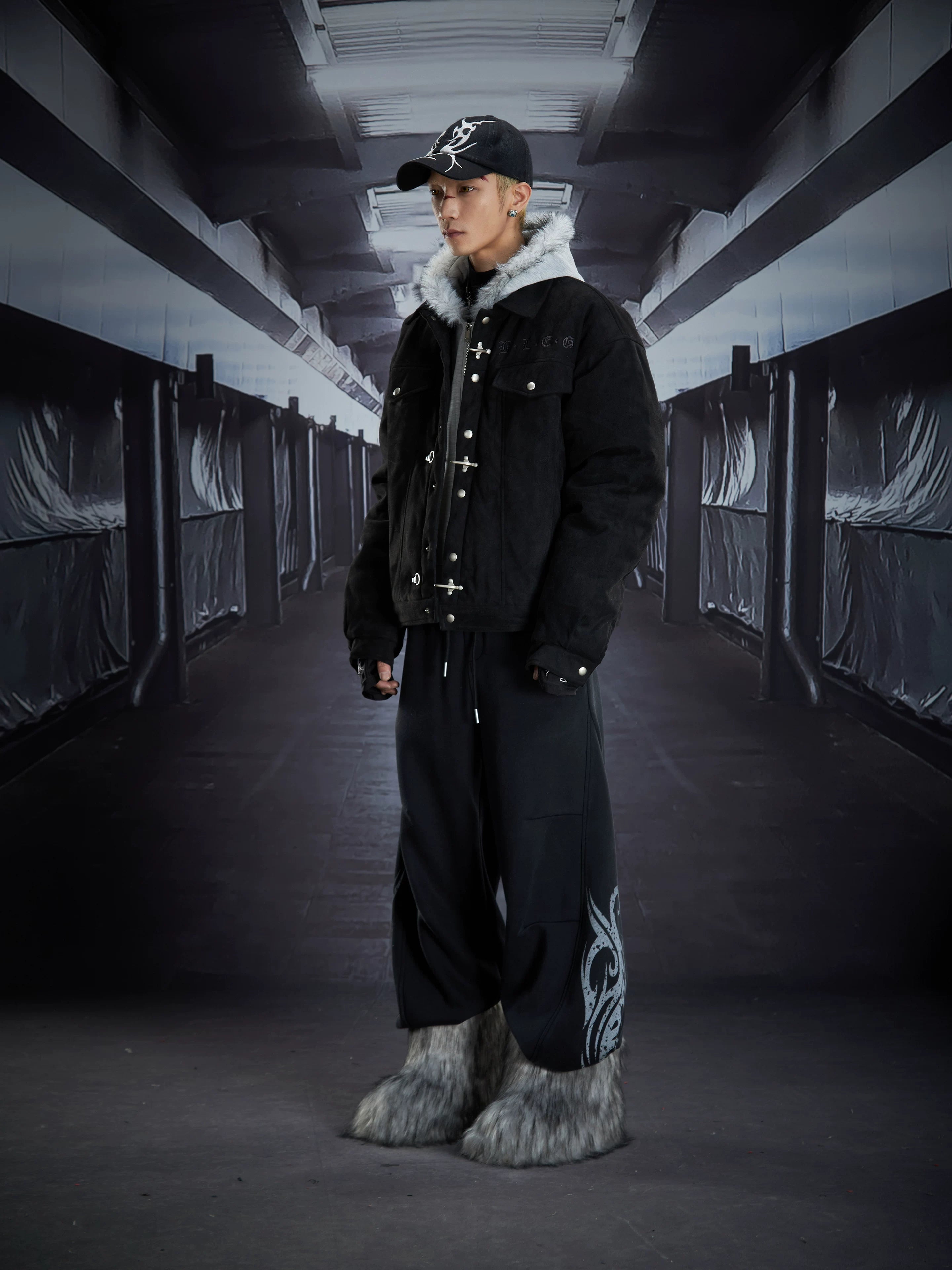NOMANIAI Totem Print Scimitar Casual Sweatpants