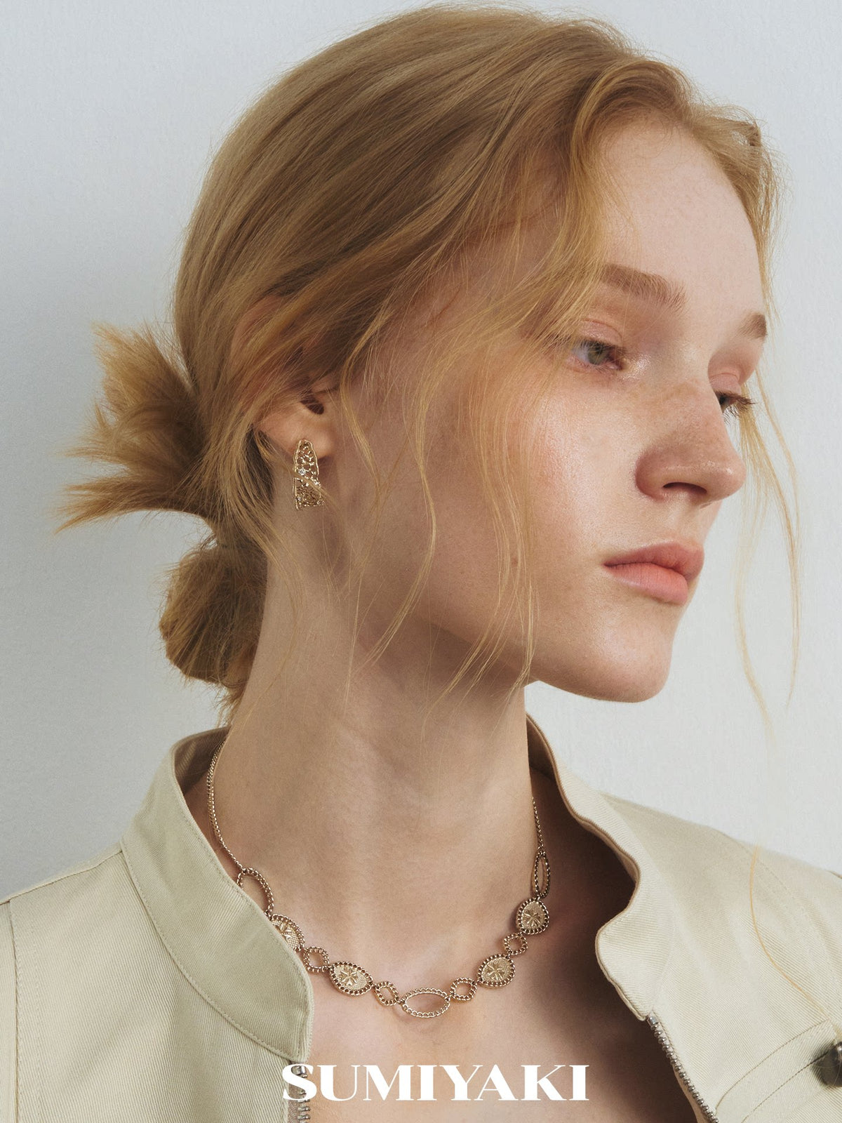 SUMIYAKI Textured C-Hoop Earrings