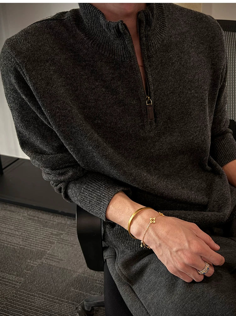 ZOZOFOREST Gold Matching Turtleneck Sweater