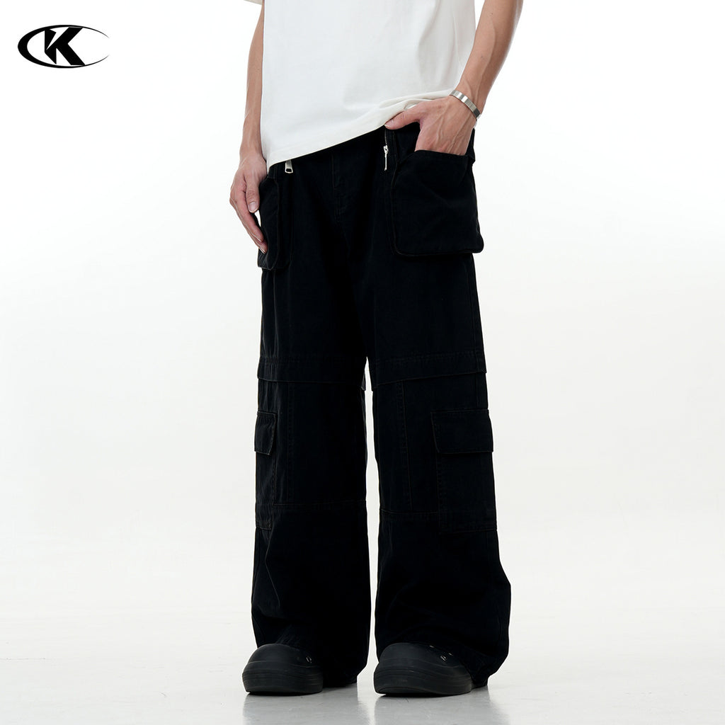 11KN Retro Straight Tooling Loose Casual Pants