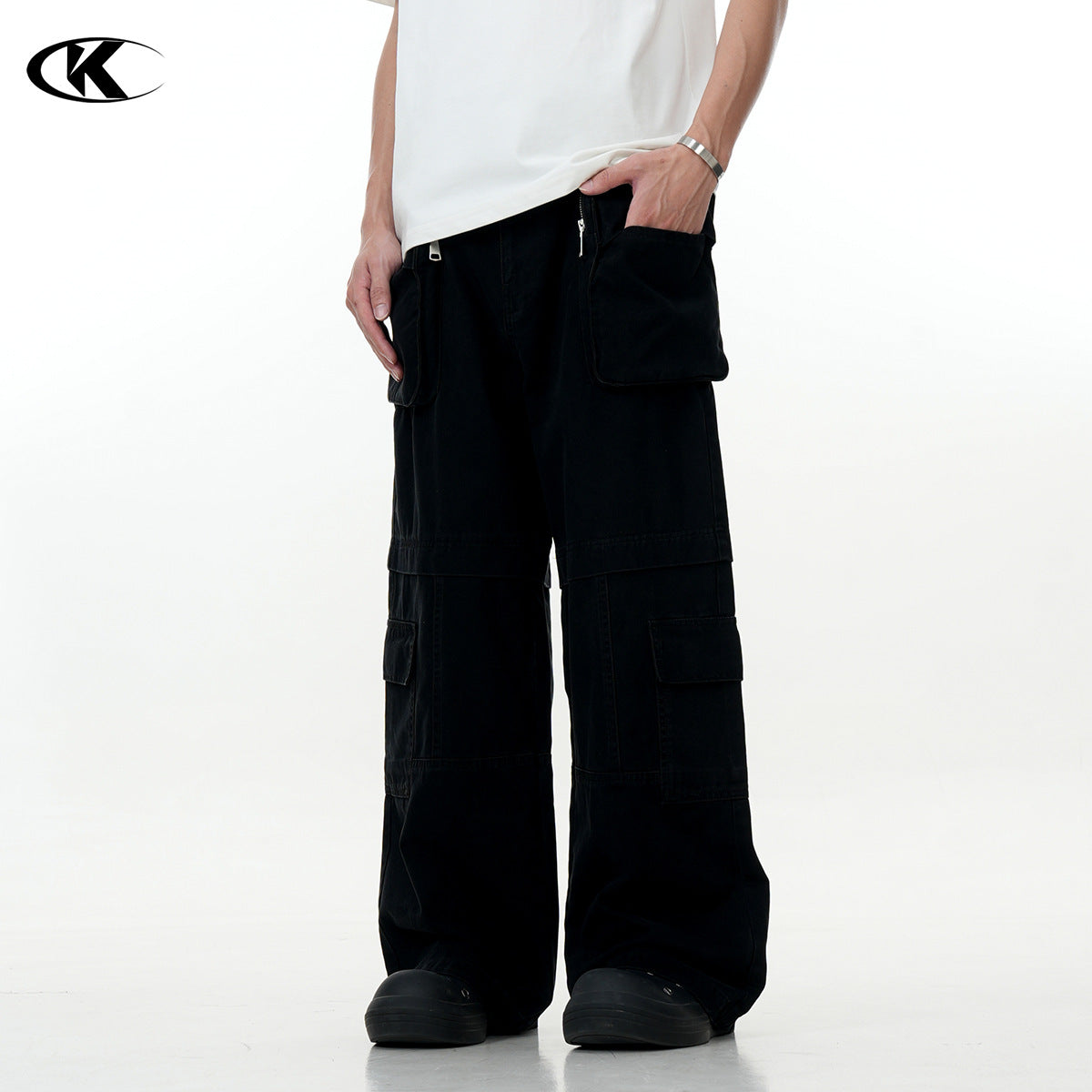 11KN Retro Straight Tooling Loose Casual Pants