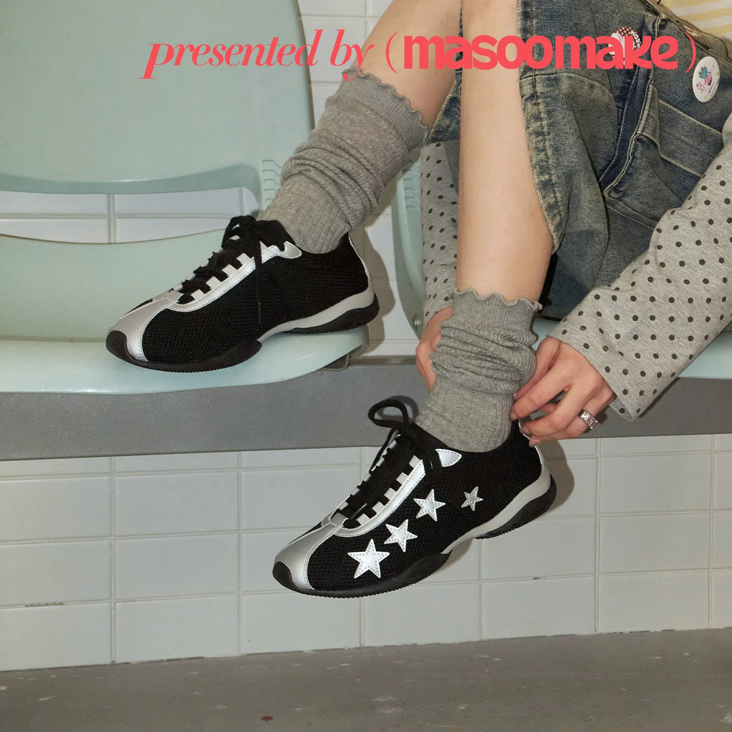 MASOOMAKE Mesh Lace-Up Low-Top Training Sneaker
