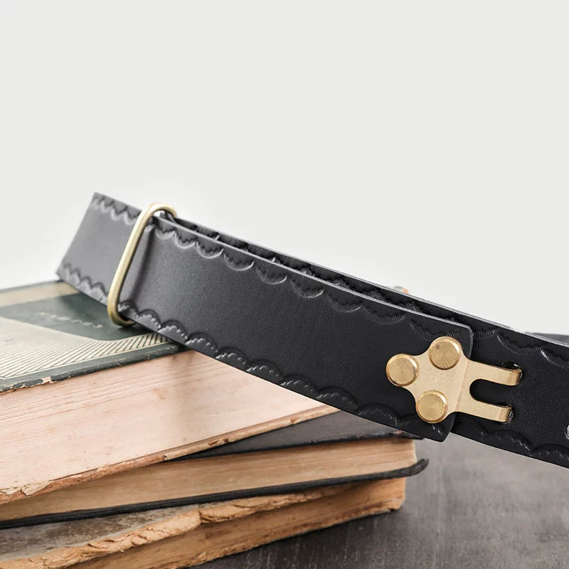 Mbbcar Cavalry Buckle Leather Belt