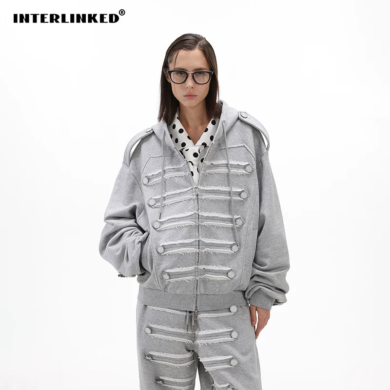 INTERLINKED Night Knight 400g Oversized Sweatshirt