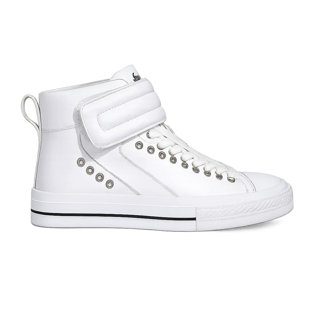 PAIKI Leather High-Top Lace-Up Platform Sneaker