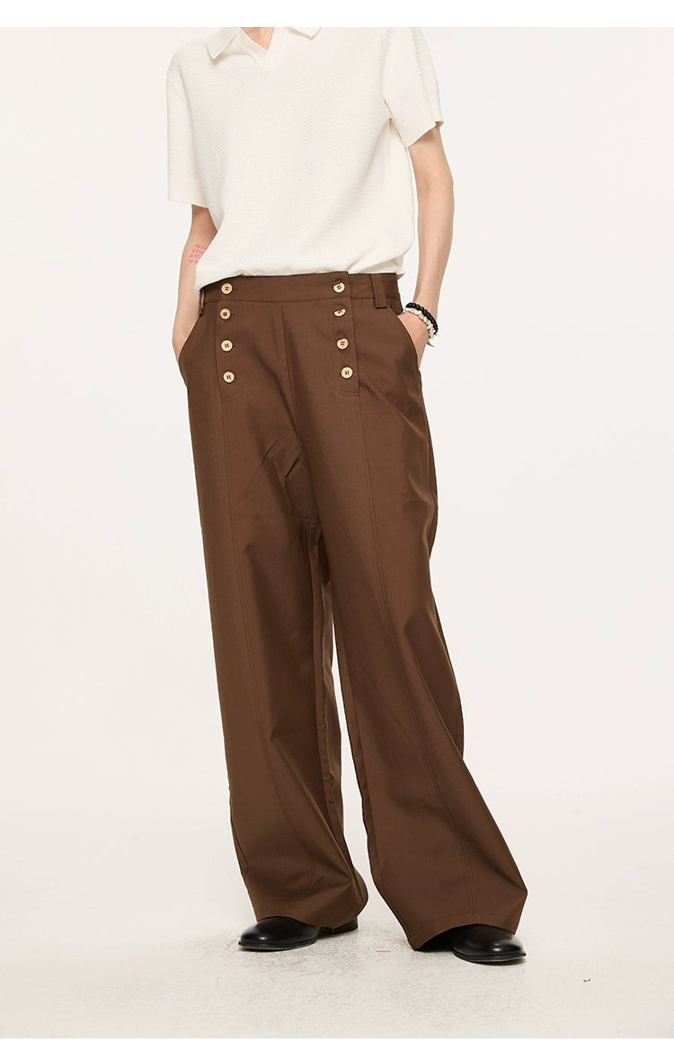 KREATE Double-breasted Compound Suit Pants