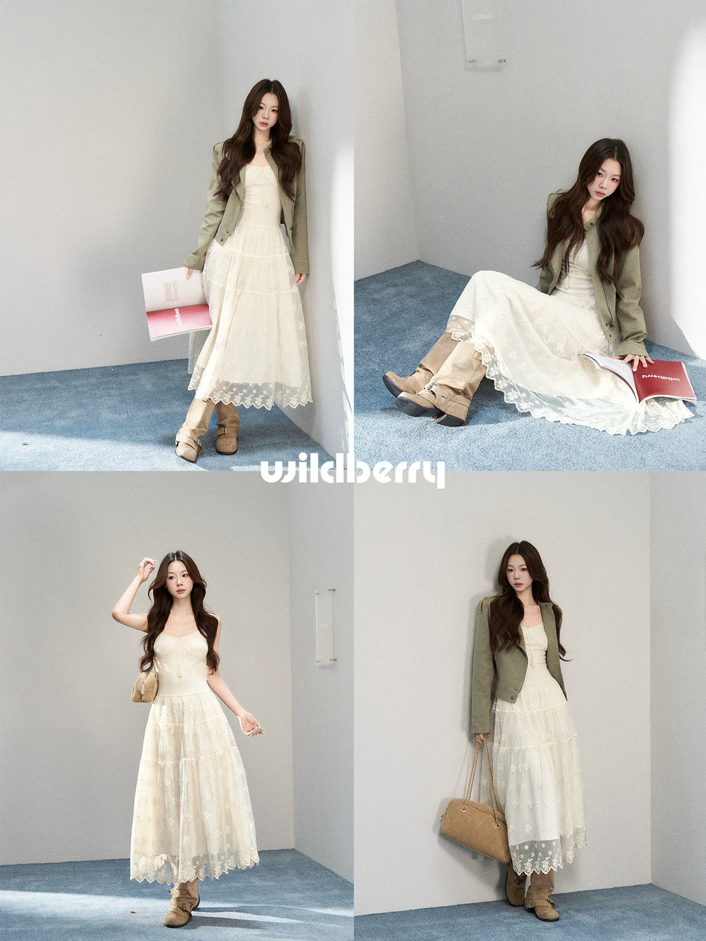 Wildberry French Camisole A-Line Midi Dress