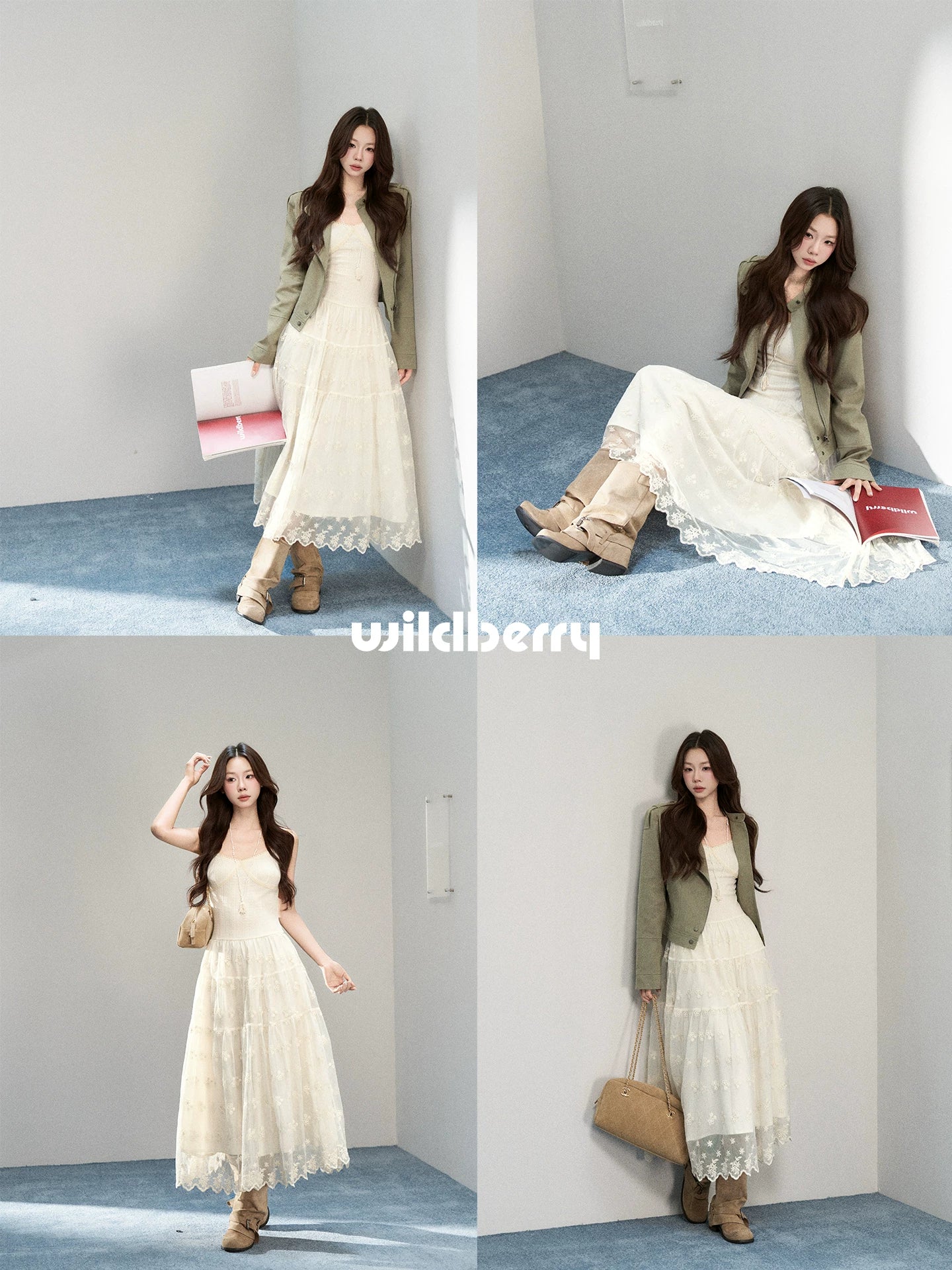 Wildberry French Camisole A-Line Midi Dress
