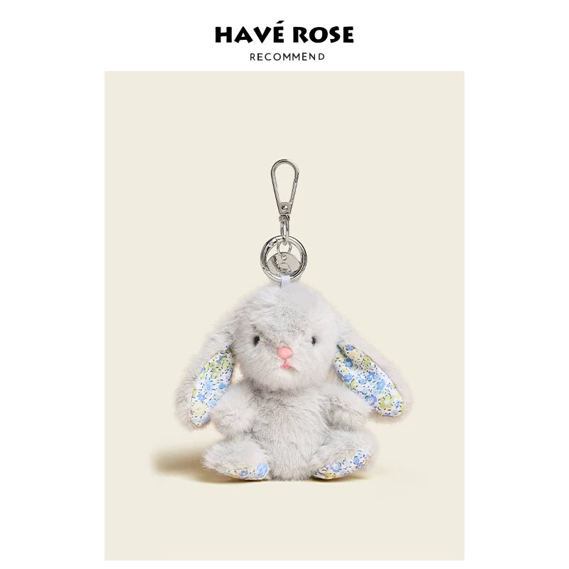 HAVEROSE Plush Rabbit Bag Charm Keychain