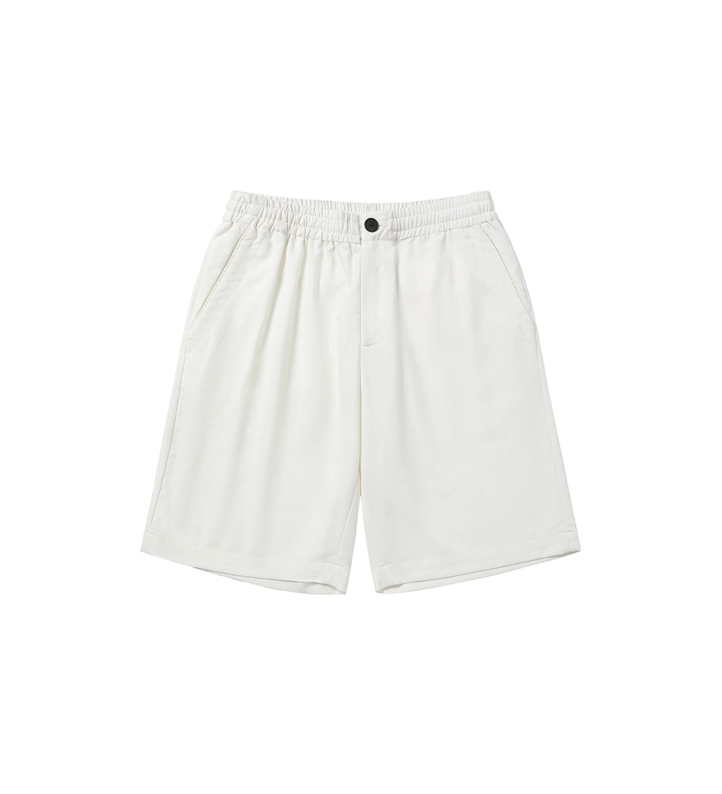 SINONOME Linen Blend Relaxed Drawstring Shorts