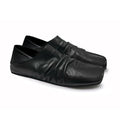 AMBSOM Pleated Leather Ballet Flat
