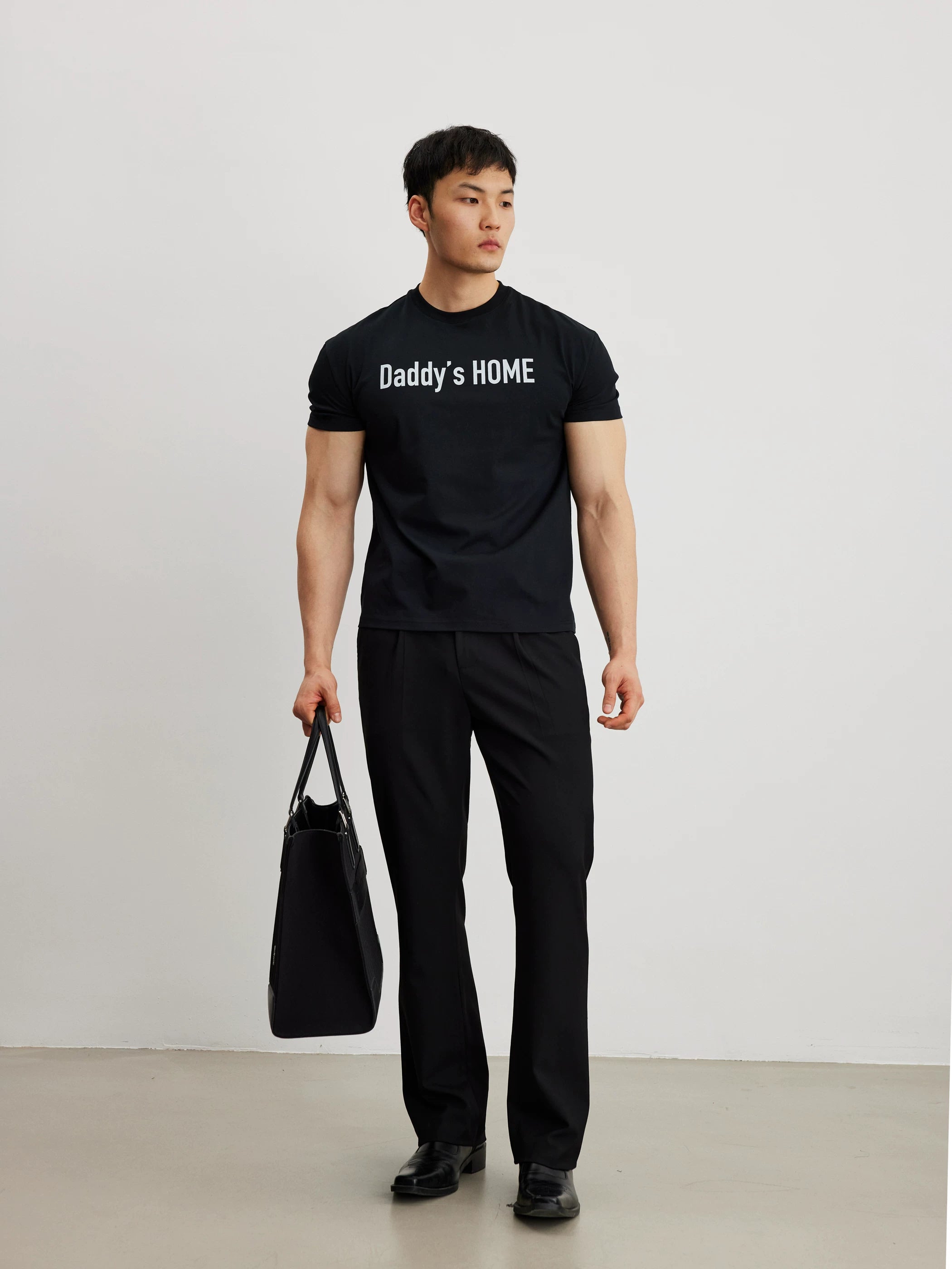 AFTERGLOW Cool Slogan Printed Slim Tee