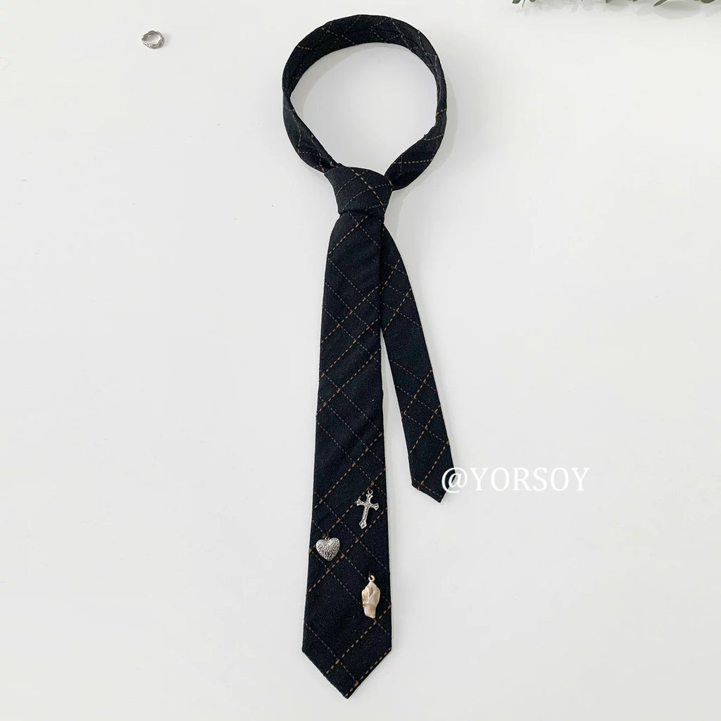 YORSOY Vintage College Style Y2K Tie