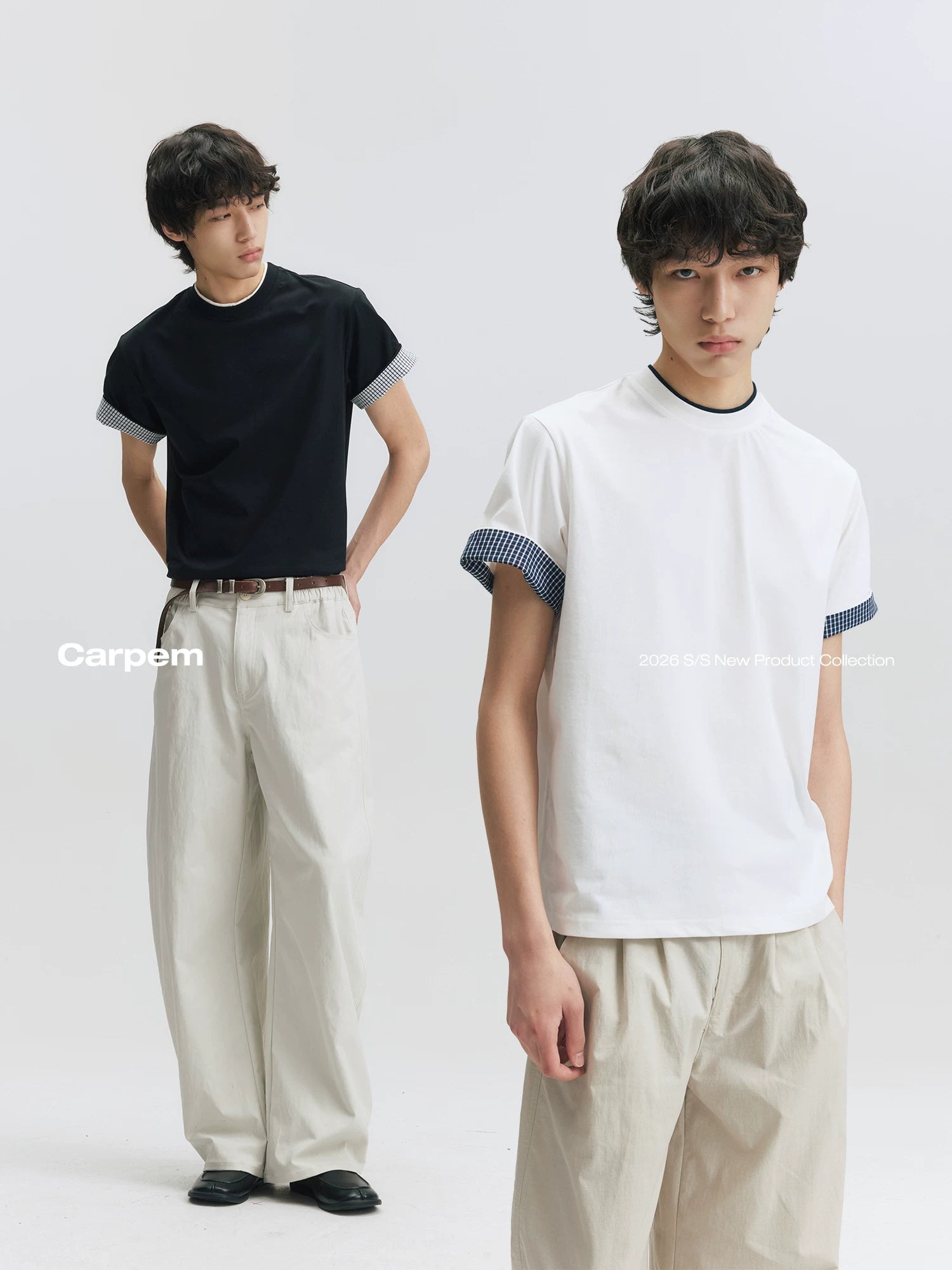 CARPEM Cool-Touch Checkered Patchwork Oversized Tee