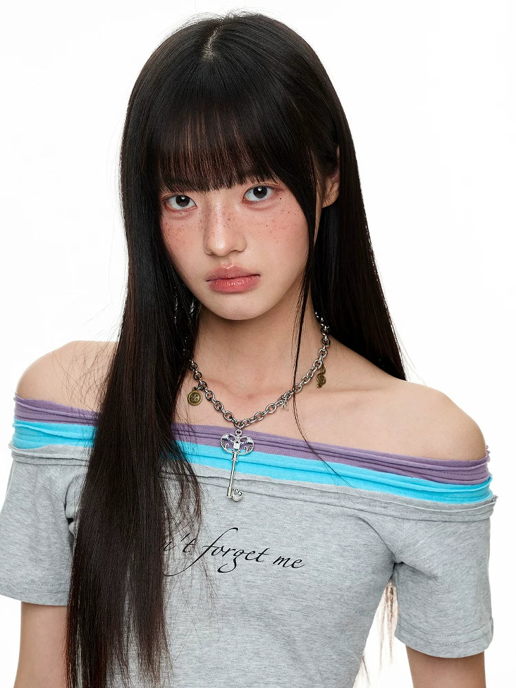 Jikoo Heart-shaped Key Adjustable Necklace