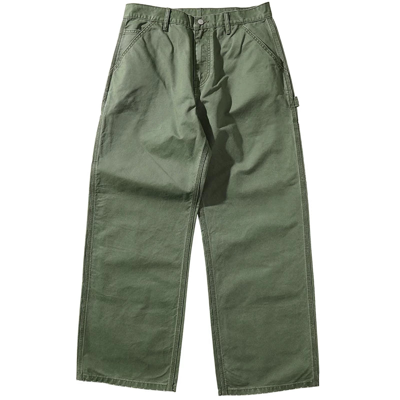 Mbbcar Cargo Straight-Leg Distressed Work Pants