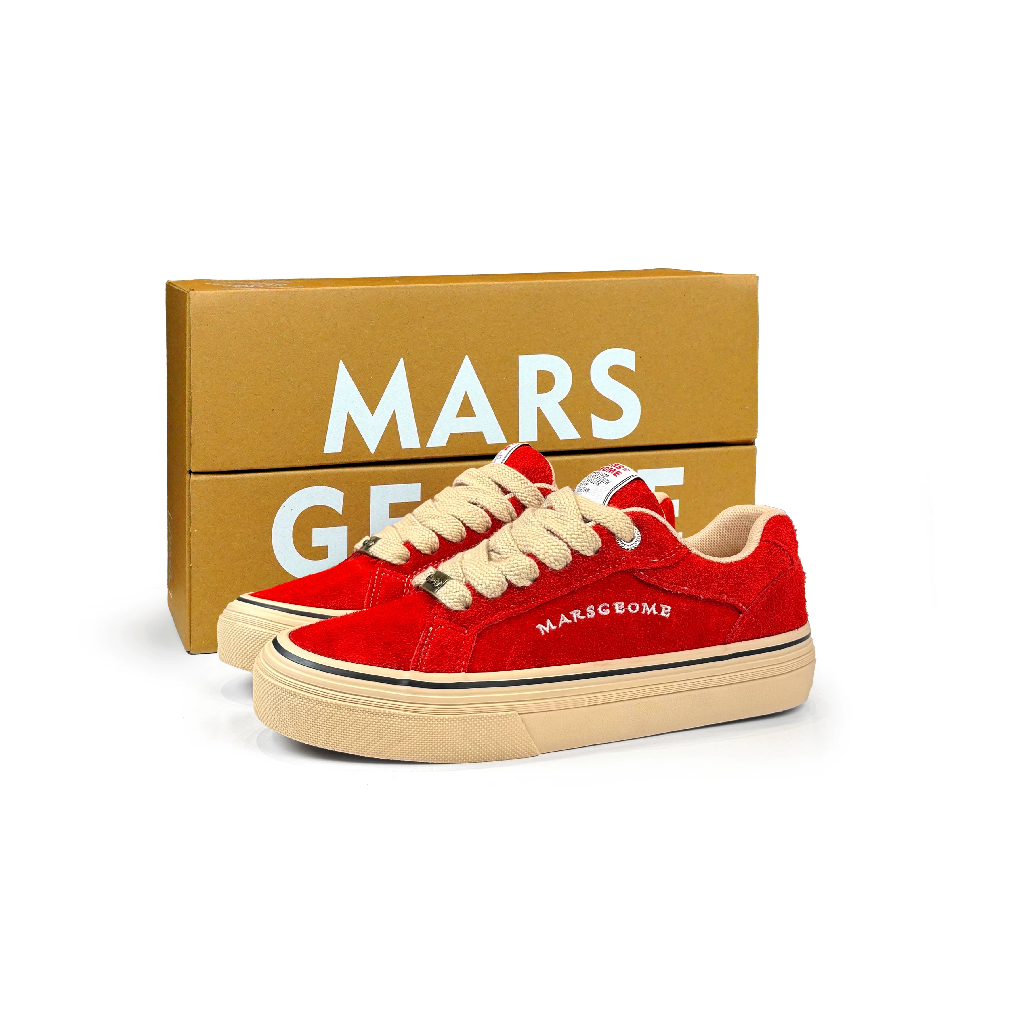 MARS GEOME Beef Suede Retro Versatile Board Shoes