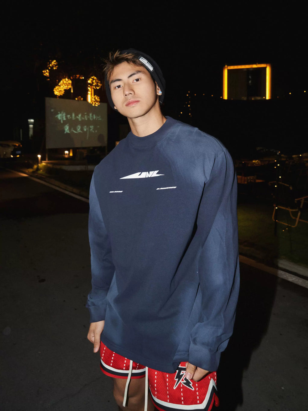 Papaslilmonster Hand Spray Painting Gradual Change Long Sleeve