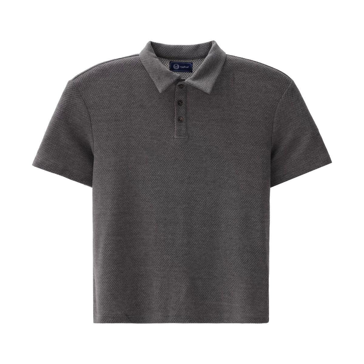 ZOZO FOREST Pineapple Knit Breathable Relaxed Polo