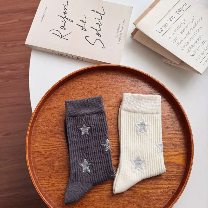 Halo Honey Vertical Stripe Moisture-Wicking Mid-Calf Socks