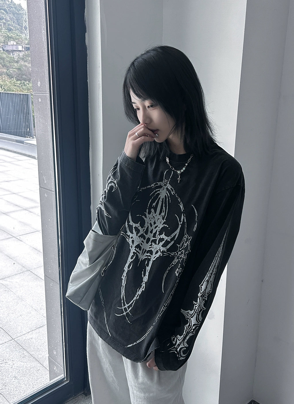 Wetbody Loose Wash Old T-shirt