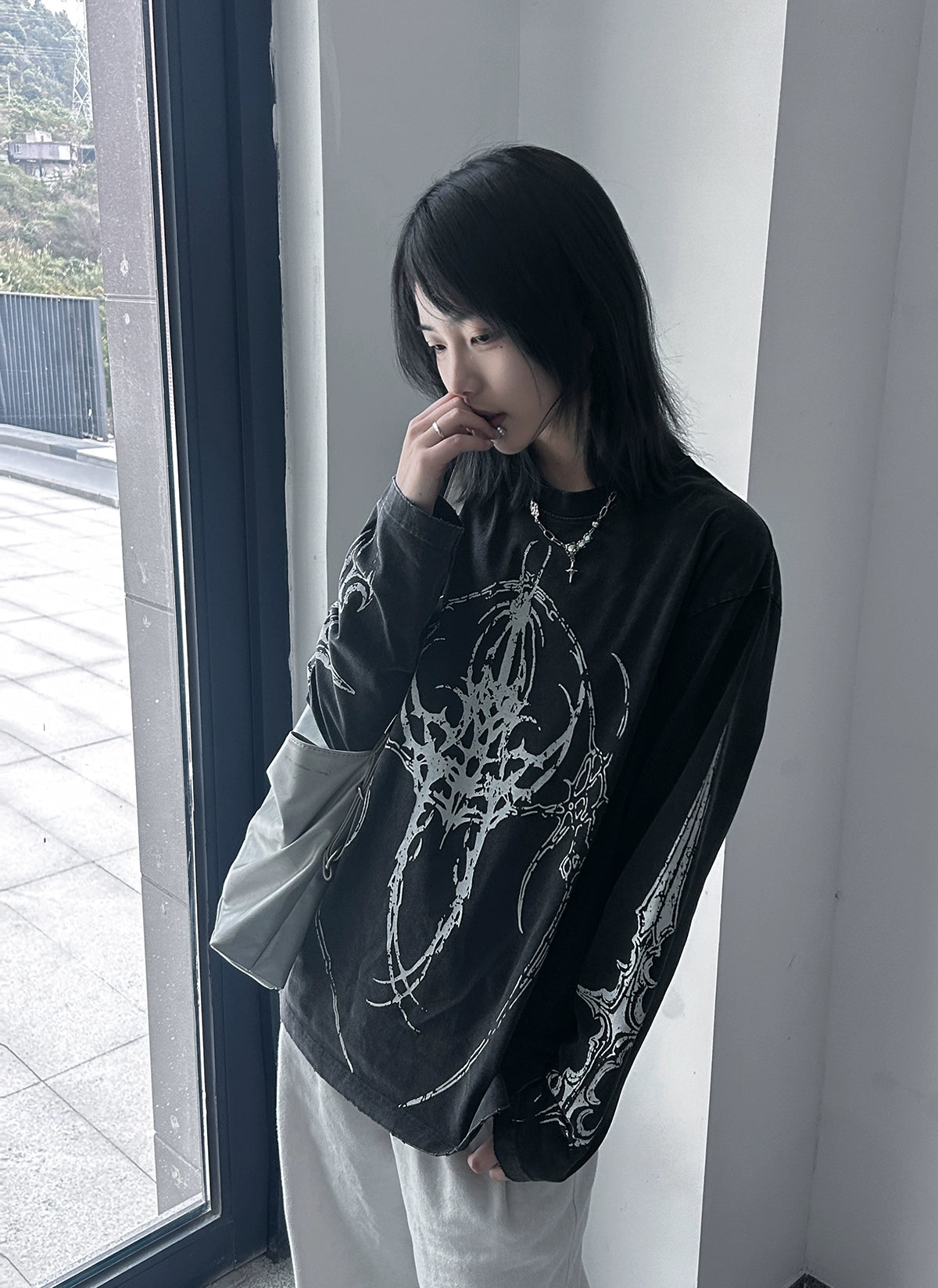 Wetbody Loose Wash Old T-shirt