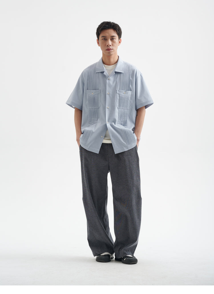 BUTTBILL 25SS Vintage Solona cotton and linen wide-leg cool Pants