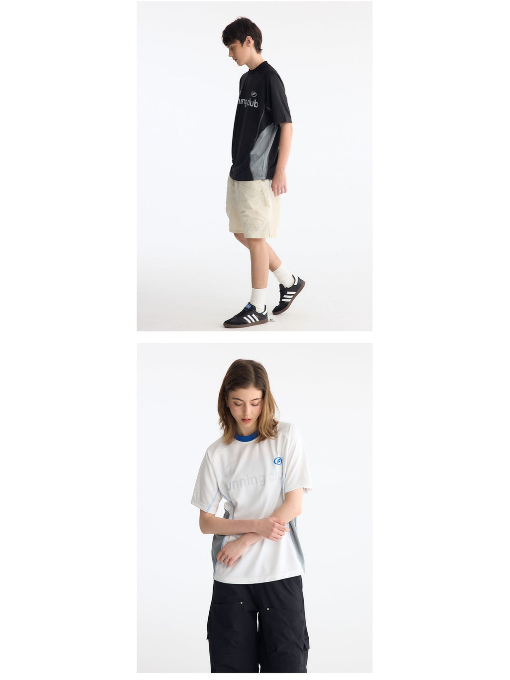 UNF Reflective Printing Splicing Contrasting Tee