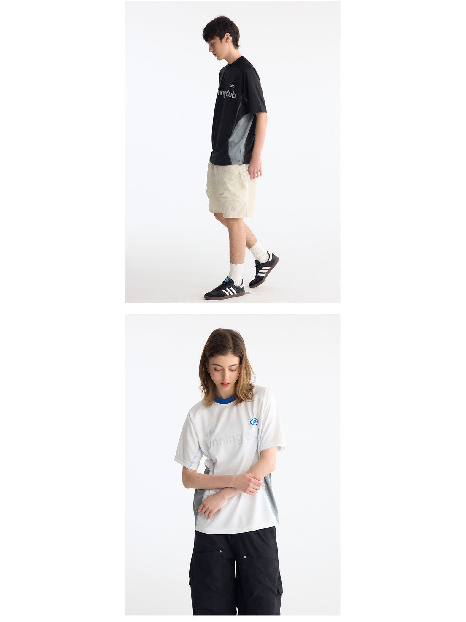 UNF Reflective Printing Splicing Contrasting Tee