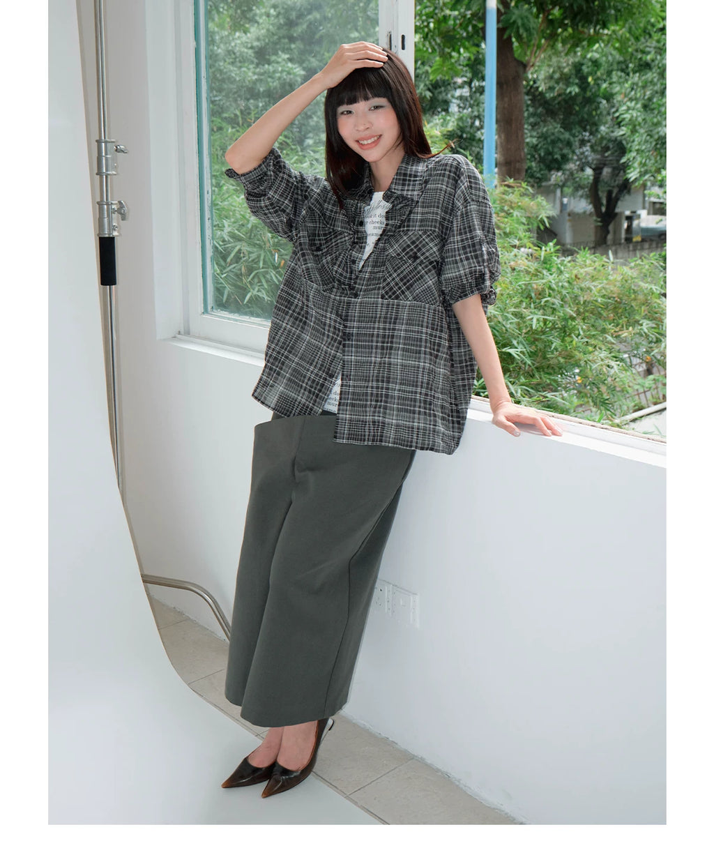 FUNKYFUN Layered 3D Architectural Relaxed Fit Shorts