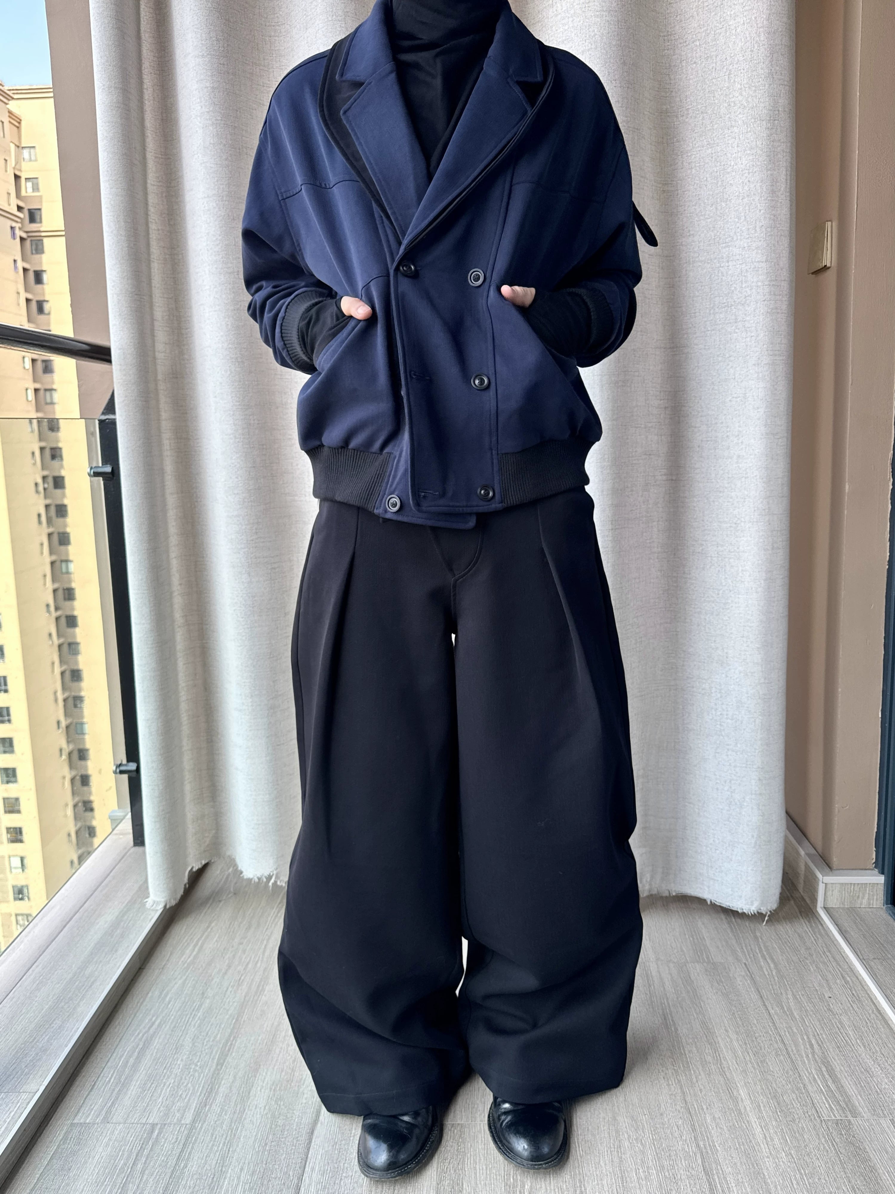 Esaias Button-pleated Wide Leg Casual Trousers