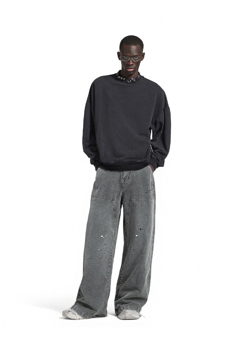 Inflation Splash Ink Retro Tooling Casual Pants