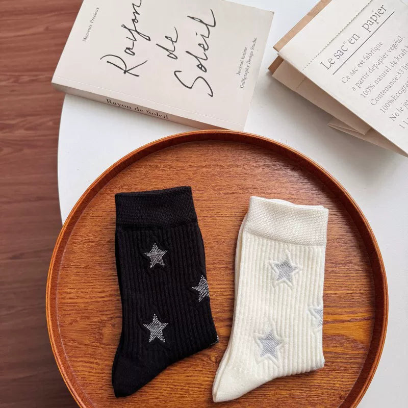Halo Honey Vertical Stripe Moisture-Wicking Mid-Calf Socks