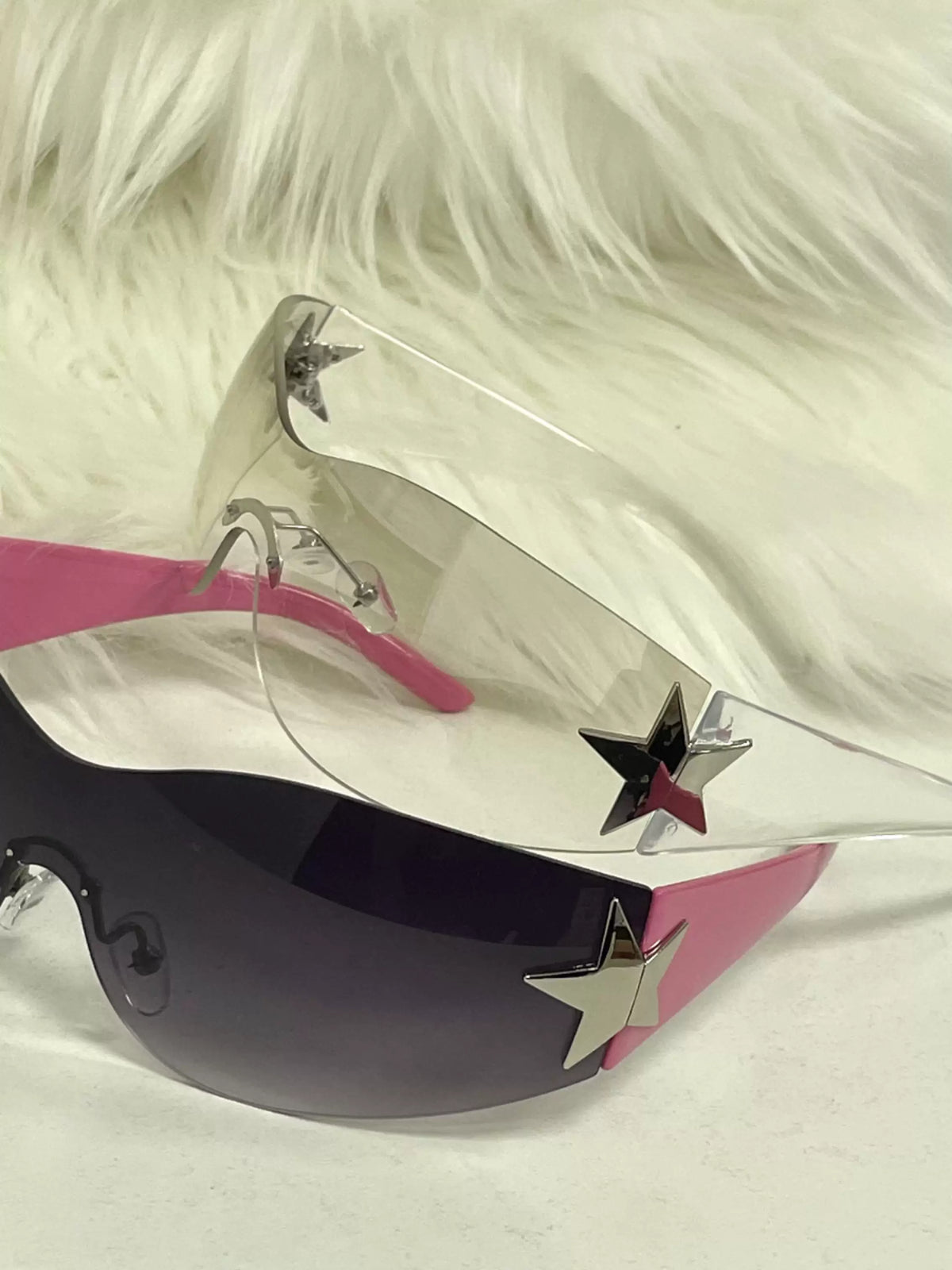 Salty gummy Y2K Retro Rimless Punk Sunglasses